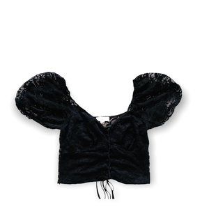 Top Shop Black Crop Top